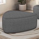 Ver imagem 2 de Puff Decorativo Orgânico para Sala de Estar Living Trizza W01 Linho Cinza Escuro - Lyam Decor