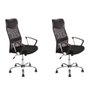 Kit Com 2 Cadeiras Presidentes Com Apoio Lombar E Encosto Em Tela - 1