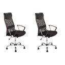 Ver imagem 1 de Kit Com 2 Cadeiras Presidentes Com Apoio Lombar E Encosto Em Tela