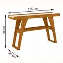 Ver imagem 5 de Aparador Menphis Henn Nature Off White Retrô MDP com Prateleira Sala Hall Decorativo 136cm