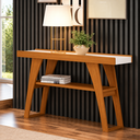 Ver imagem 1 de Aparador Menphis Henn Nature Off White Retrô MDP com Prateleira Sala Hall Decorativo 136cm