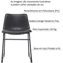 Ver imagem 2 de Cadeira Decorativa Sala de Estar Recepção Fixa Maia Pu Preto - Gran Belo