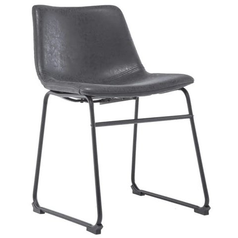 Cadeira Decorativa Sala de Estar Recepção Fixa Maia Pu Preto - Gran Belo