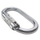 Ver imagem 3 de Mosquetão Sideup Aço Oval Tripla Trava Automática 25kn Ce En Nbr Cromado