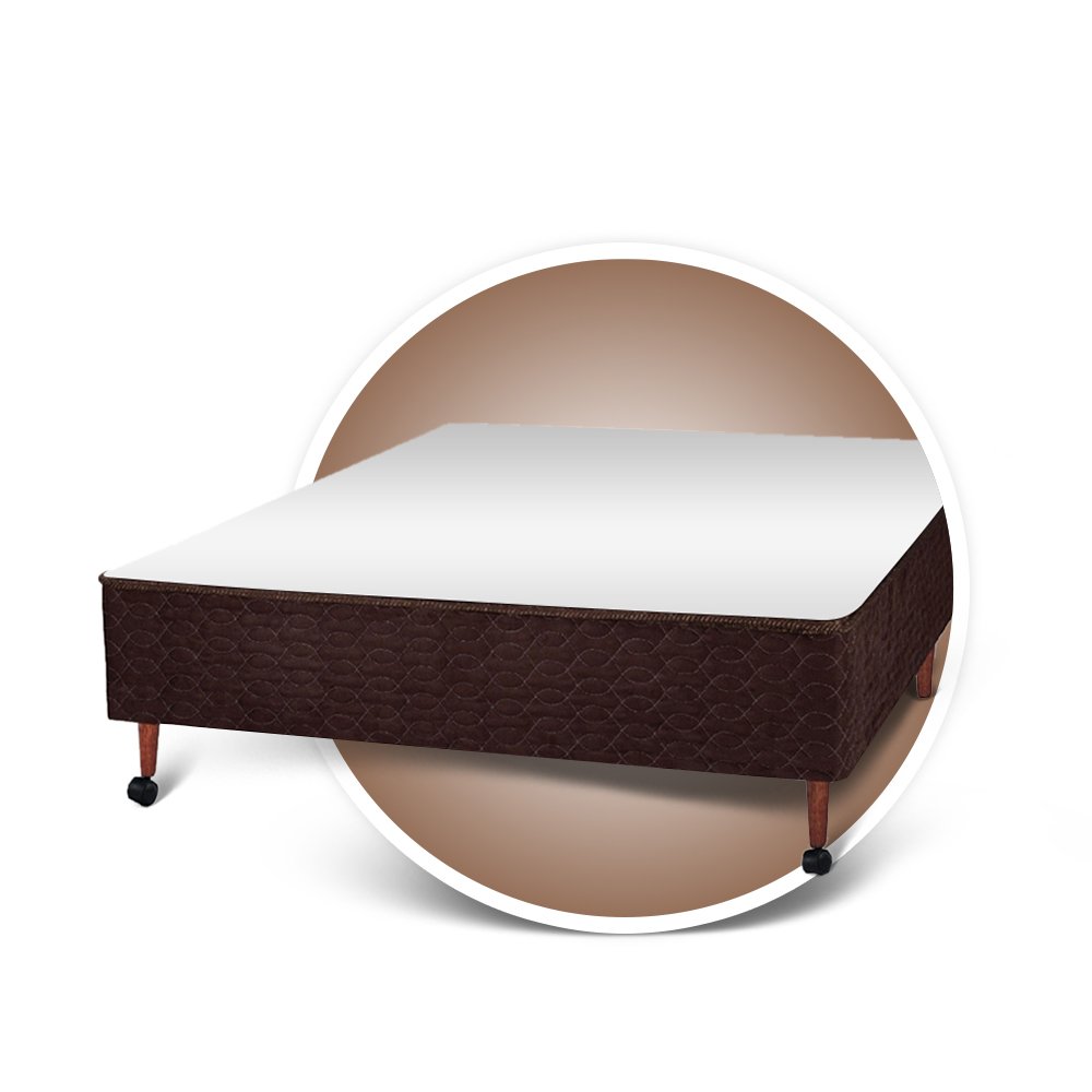 Conjunto Castor Molas Class Tecnopedic Brown One Face Box Castor Marrom Casal 138x188x65cm - 2