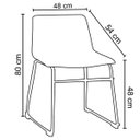 Ver imagem 3 de Cadeira Decorativa Sala de Estar Recepção Fixa Maia Pu Caramelo - Gran Belo