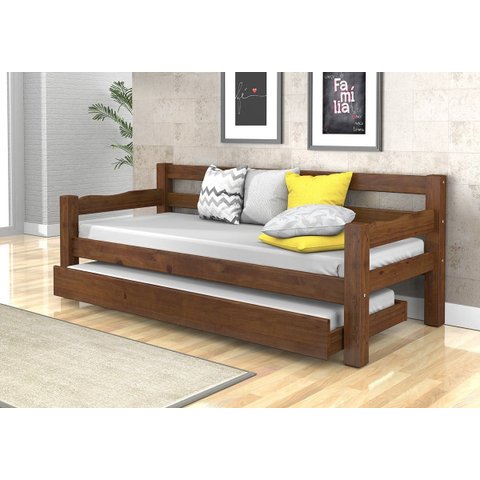 Bicama / Sofá Cama de Madeira Maciça - Confort Mod02
