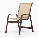 Ver imagem 3 de Conjunto Lótus com Mesa 80cm Ripada 4 Poltronas Ombrelone 2,40m com Base Marrom Claro