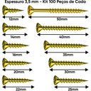 Ver imagem 2 de Kit 1000 Parafusos Chip Board 3.5mm Chata Phillips Madeira