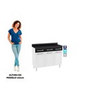Ver imagem 5 de Balcão Gabinete Cozinha Aço Topázio Com Tampo