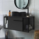 Ver imagem 1 de Gabinete de Banheiro Suspenso 80cm para Cuba Ripy Grafite Z54 - Mpozenato