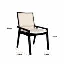 Ver imagem 5 de Cadeira Venezia Preta em Madeira Maciça Durabilidade encosto Tela Sextavada em Padrão Hexagonal