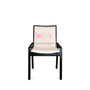 Ver imagem 2 de Cadeira Venezia Preta em Madeira Maciça Durabilidade encosto Tela Sextavada em Padrão Hexagonal