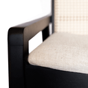 Ver mais imagens de Cadeira Venezia Preta em Madeira Maciça Durabilidade encosto Tela Sextavada em Padrão Hexagonal