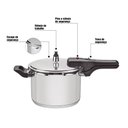 Ver imagem 4 de KIT - Panela de pressão inox 4,5L Brava + Panela Inox Fundo Triplo 4,7L - Tramontina