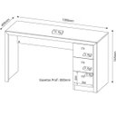 Ver imagem 5 de Conjunto para Home Office 03 Peças Nogal - Tecno Mobili