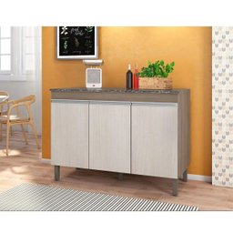 Balcão 119cm 3 Portas Karen Malbec/Avelã - Peternella - 3