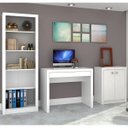 Ver imagem 1 de Conjunto para Home Office Ideal 03 Peças Branco - Tecno Mobili