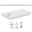 Ver imagem 4 de Kit 6 Pratos para Sushi Comida Japonesa com Porta Shoyu Comida Oriental Branco Uno Coza