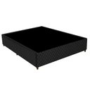 Ver imagem 1 de Base Box Poliéster Bordado Casal Preto
