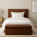 Ver imagem 6 de Conjunto Cabeceira com Calçadeira Baú Solteiro 90cm Marrom