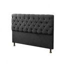 Ver imagem 4 de Cabeceira Mais Calçadeira Baú Casal 140cm Para Cama Box Sofia Suede Preta