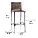 Ver imagem 4 de 2 Banquetas Madri em Alumínio Edícula, Cozinha, Balcão Trama Argila