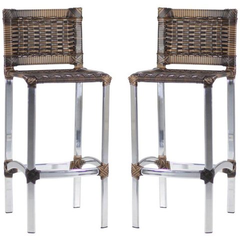 2 Banquetas Madri em Alumínio Edícula, Cozinha, Balcão Trama Argila