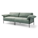 Ver imagem 3 de Sofá Living Modular Industrial 2 Lugares Basileia 240cm Yescasa Veludo Tx Verde Pistache