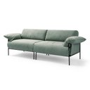 Ver imagem 3 de Sofá Living Modular Industrial 2 Lugares Basileia 240cm Yescasa Veludo Tx Verde Pistache