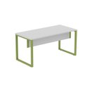 Ver imagem 3 de Escrivaninha Mesa Escritório X 150cm Industrial Cinza e Verde Miró