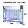 Mosquiteiro Elétrico com Luz Ultra Violeta Atrai e Mata Mosca e Insetos:110v - 6