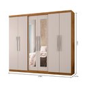 Ver imagem 2 de Guarda Roupa Casal 6 Portas 4 Gavetas com Pés News 6000-50 Araplac