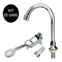 Ver imagem 2 de Kit 25 Unid. Torneira Valvula Pedal Acionamento Pes sem Maos Pia Hospital Laboratorio Medico Banheir