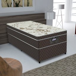 Cama Box Casal Gazin Gazin Mola Pérola Negra 88x188 - 1 Cama Box Casal Gazin Gazin Mola Pérola Negra 88x188 - 1