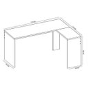 Ver imagem 2 de ESCRIVANINHA DE CANTO OFFICE PRESENCE BRANCO - DEMÓBILE