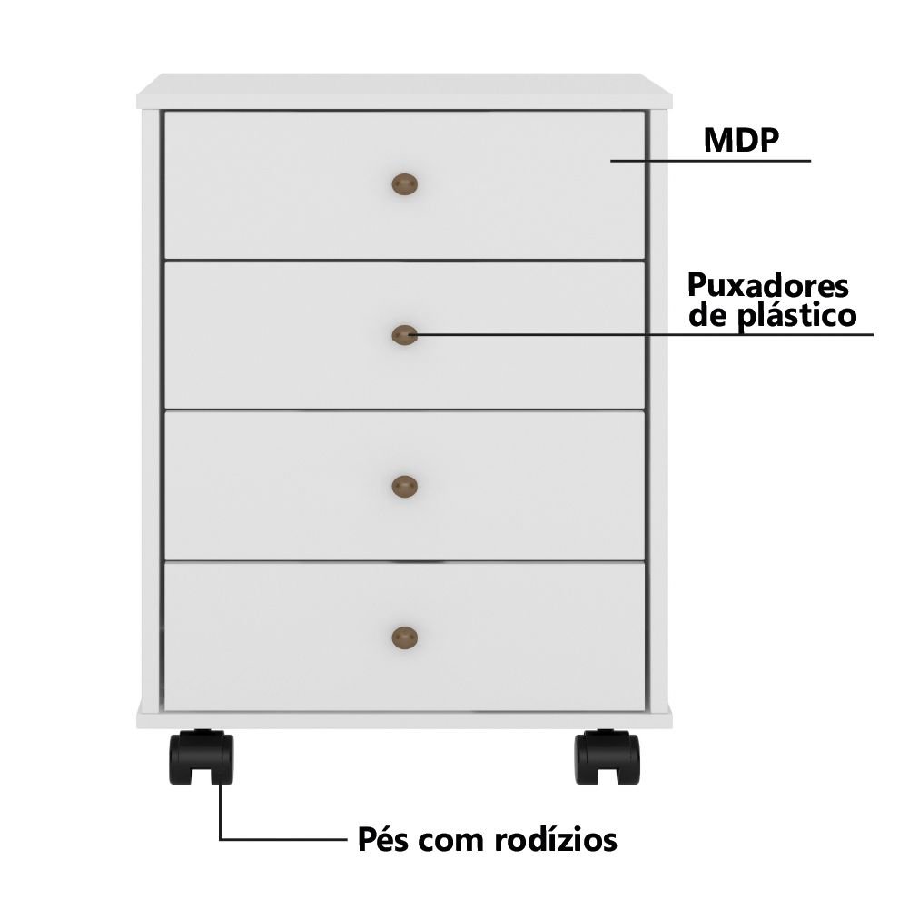 Gaveteiro para Escritório Demóbile Presence - 4