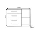 Ver imagem 4 de COMODA FLORA 4 GAVETAS 1PORTA FLORA AMENDOLA TOUCH COM CORREDIÇA TELESCÓPICAS - DEMÓBILE