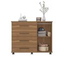 Ver imagem 2 de COMODA FLORA 4 GAVETAS 1PORTA FLORA AMENDOLA TOUCH COM CORREDIÇA TELESCÓPICAS - DEMÓBILE