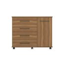 Ver imagem 3 de COMODA FLORA 4 GAVETAS 1PORTA FLORA AMENDOLA TOUCH COM CORREDIÇA TELESCÓPICAS - DEMÓBILE