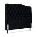 Ver imagem 1 de Cabeceira Casal 138 - Bello Box - Dunas Suede Preto