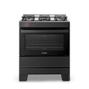 Ver imagem 2 de Fogão Esmaltec Ideal Top 5 Bocas Preto Mesa Inox Acendimento Automático Bivolt