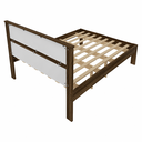 Ver imagem 6 de Cama de Casal 138cm CM8005 Nogal/Branco - Tecno Mobili