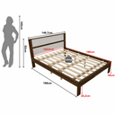 Ver imagem 5 de Cama de Casal 138cm CM8005 Nogal/Branco - Tecno Mobili