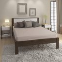 Ver imagem 1 de Cama de Casal para Colchão 1,38m Nogal/branco Cm8005 Tecno Mobili