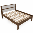 Ver imagem 2 de Cama de Casal 138cm CM8005 Nogal/Branco - Tecno Mobili