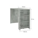 Ver imagem 4 de Bancada Mesa Gourmet para Cozinha 150cm X 97cm com 3 Prateleiras Suprema Luciane Móveis