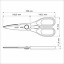 Ver imagem 5 de Tesoura Multiuso Tramontina Supercort Lâmina Aço Inox Preto 8pol Tramontina