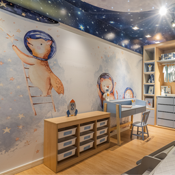 Nicho Infantil Organizador Mdf Carvalho Quater Móveis - 6