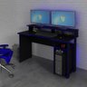 Mesa para Computador Gamer com elevação ME4153 Preta e Azul Tecno Mobili Me 4153 - 1